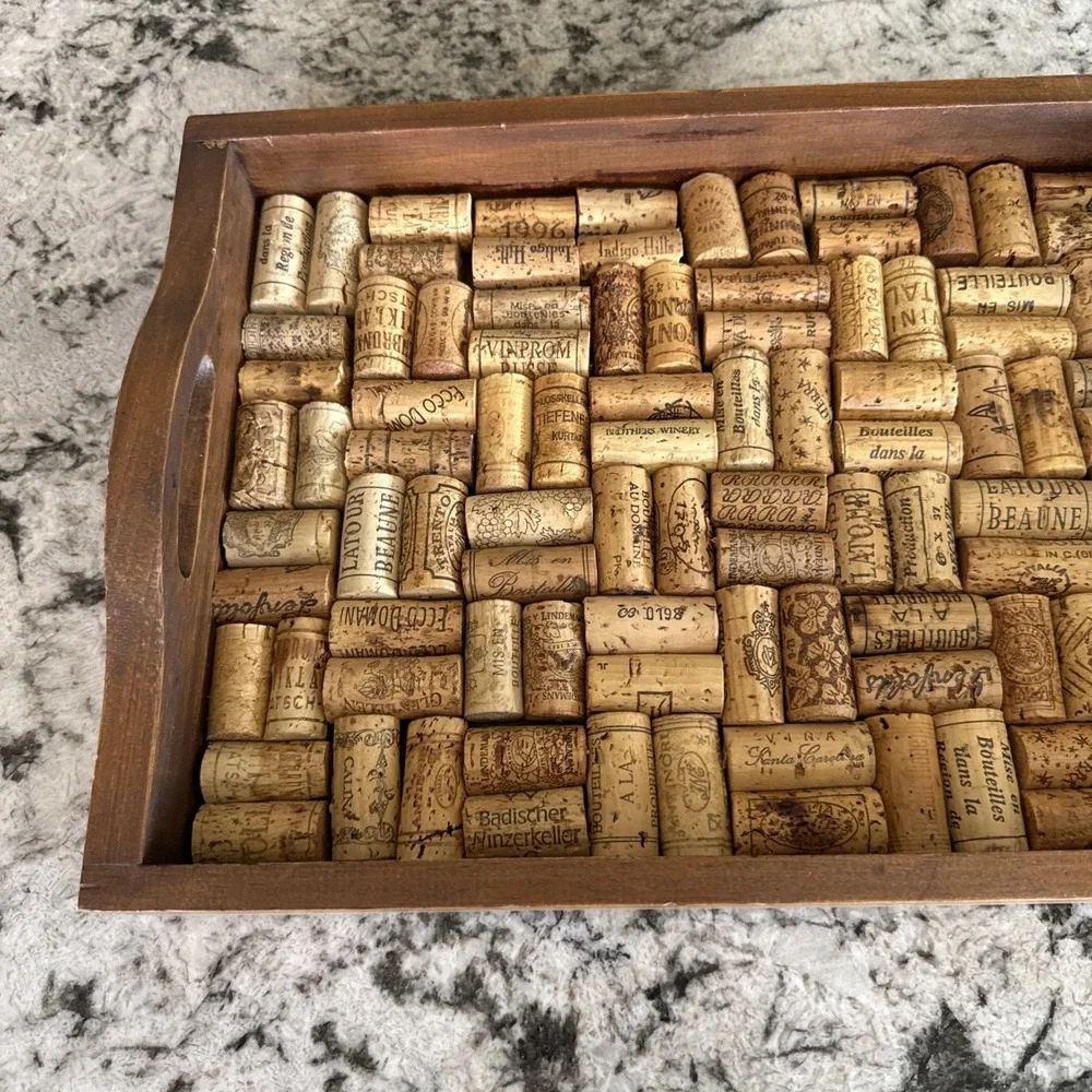 Wine Enthusiast Smooth Wood Serving Tray